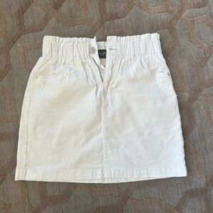 Vero Moda White Denim Mini Skirt High Waisted NWOT XS